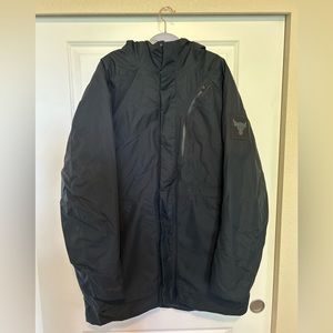 Under Armour Mens XL Black Project Rock Waterproof 700 Down Parka